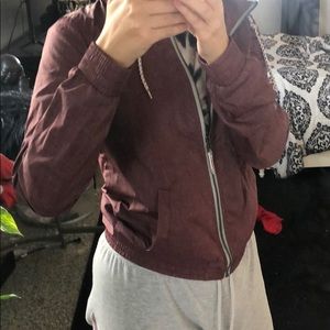 Maroon windbreaker